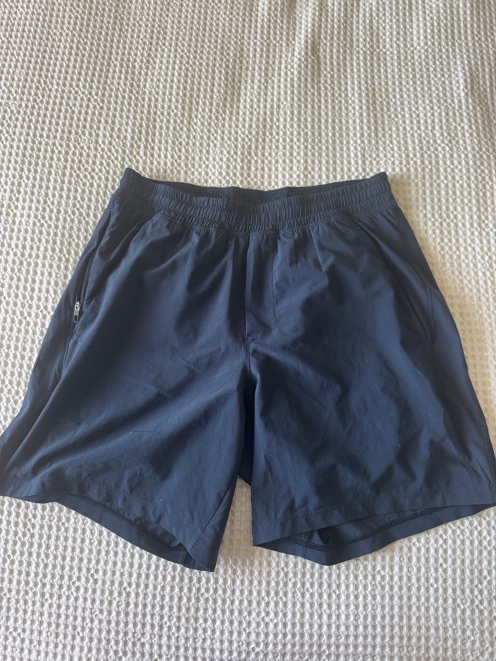 lululemon athletica Navy Athletic Stretch Shorts - with liner